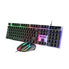 Bajeal T350 LED Light 104 Keys USB Wired Mechanical Feel Gaming Keyboard Mouse C