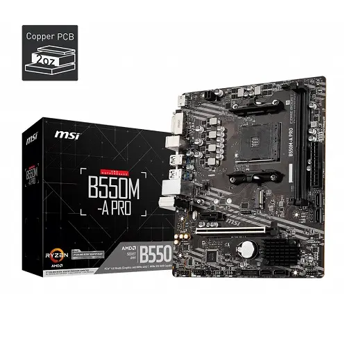 [0011588] MSI B550M-A PRO DDR4 AMD AM4 Micro ATX Motherboard